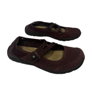 Earth Spirit Gelron Cushion Mary Jane Shoes Womens Size8.5 Leather Red Burgundy